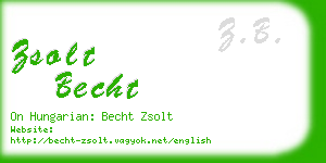 zsolt becht business card